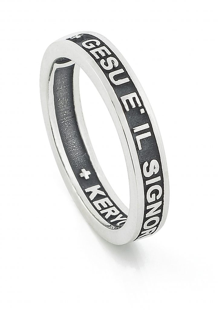 Anello Religioso Personalizzato Intagliato In Acciaio Inossidabile - Foto 12